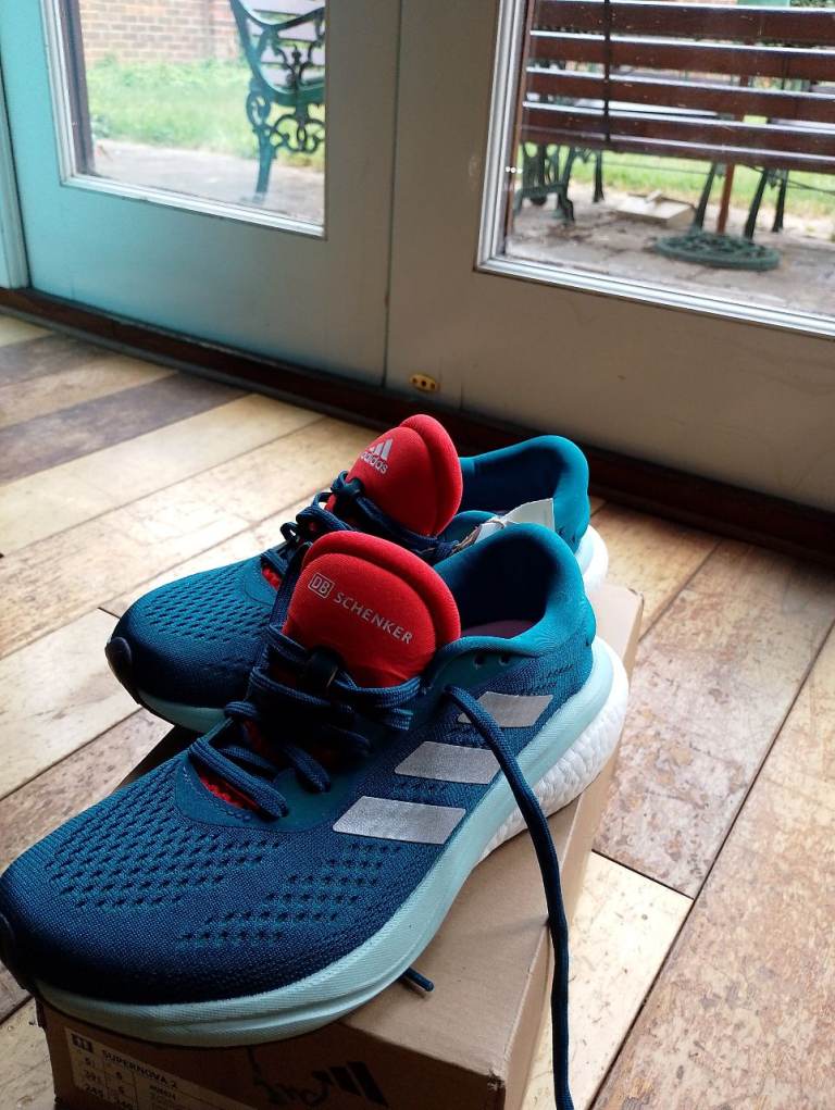 Adidas Supernova 2 Running Trainers - UK Size 6, Teal & Red