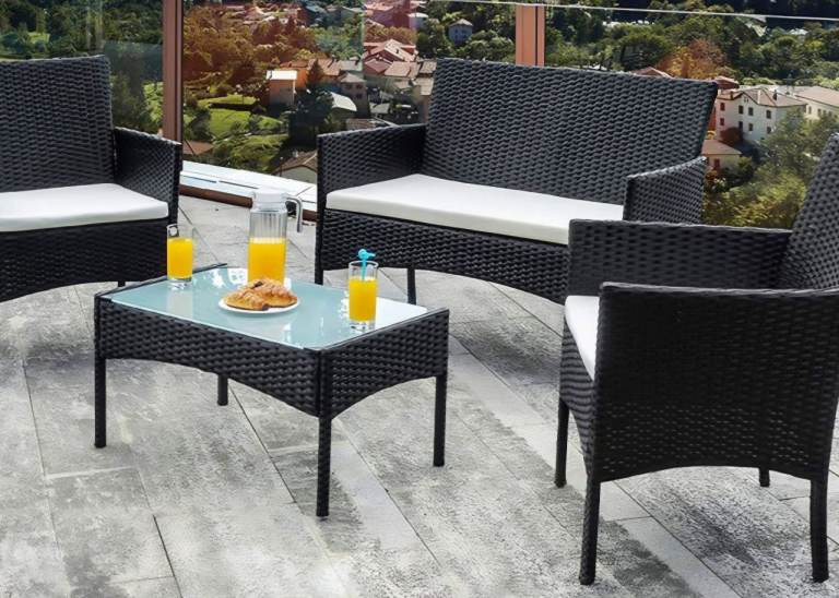 Brand New - Black Garden Furniture Set