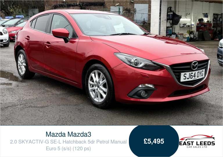 2014 Mazda Mazda3 2.0 SE-L 5dr HATCHBACK PETROL Manual