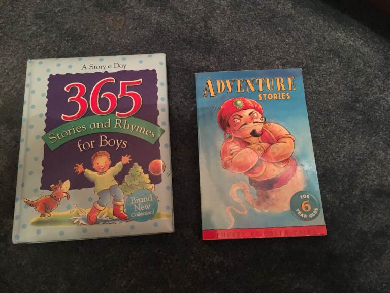 2 Books - 365 Stories and Rhymes Treasury and adventure stories for 6-year-olds