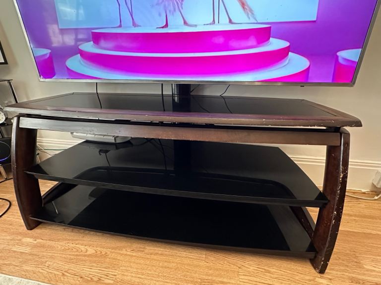 Bayside Furnishings TV Stand Up To 65 Inch FLAT PACKED FOR EASY TRANSPORT