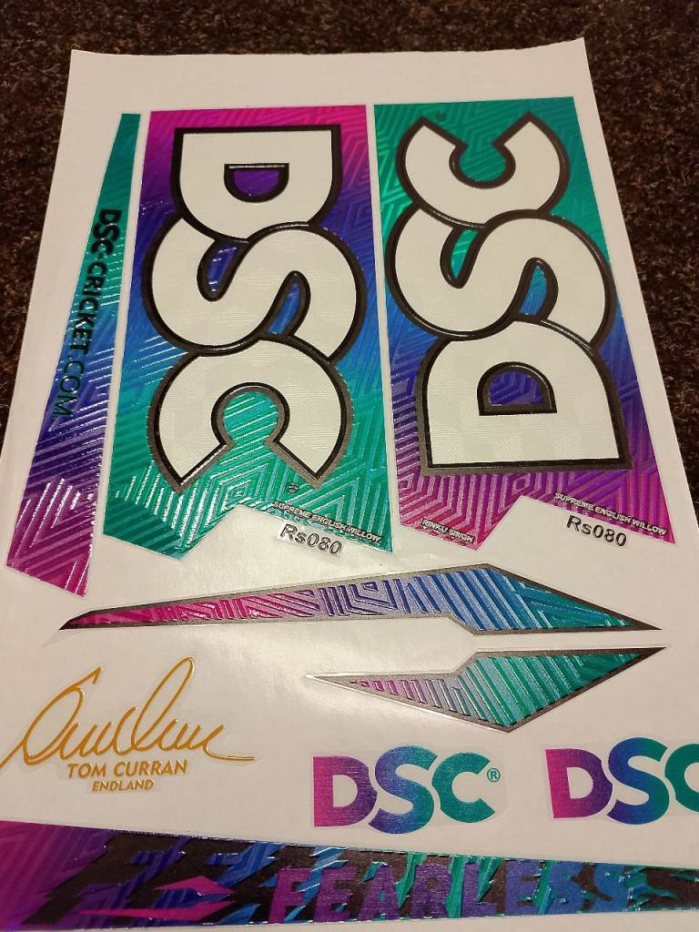 Latest 2026 Digital RS080 Edition DSC Cricket Bat Stickers 