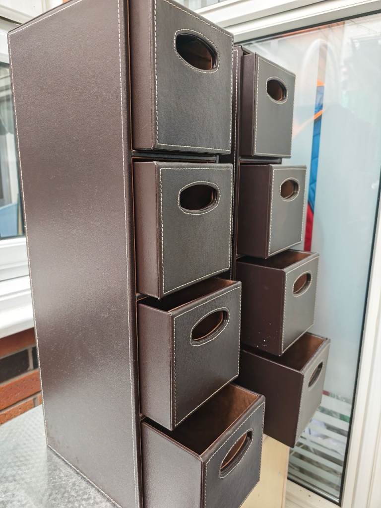 Leather 4 drawers x2