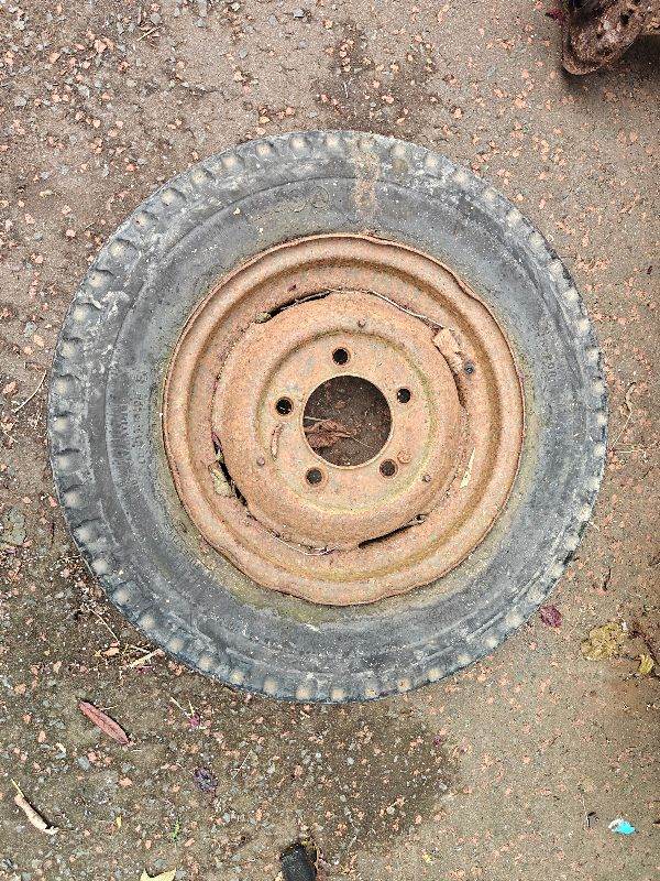 Old Land Rover steel wheel