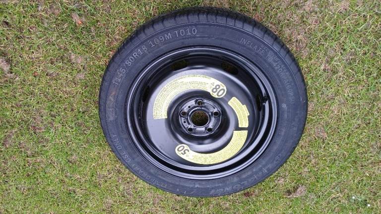 Space Saver spare wheel for VW Tiguan or similar. PCD 5x112. T145/80R18 109M