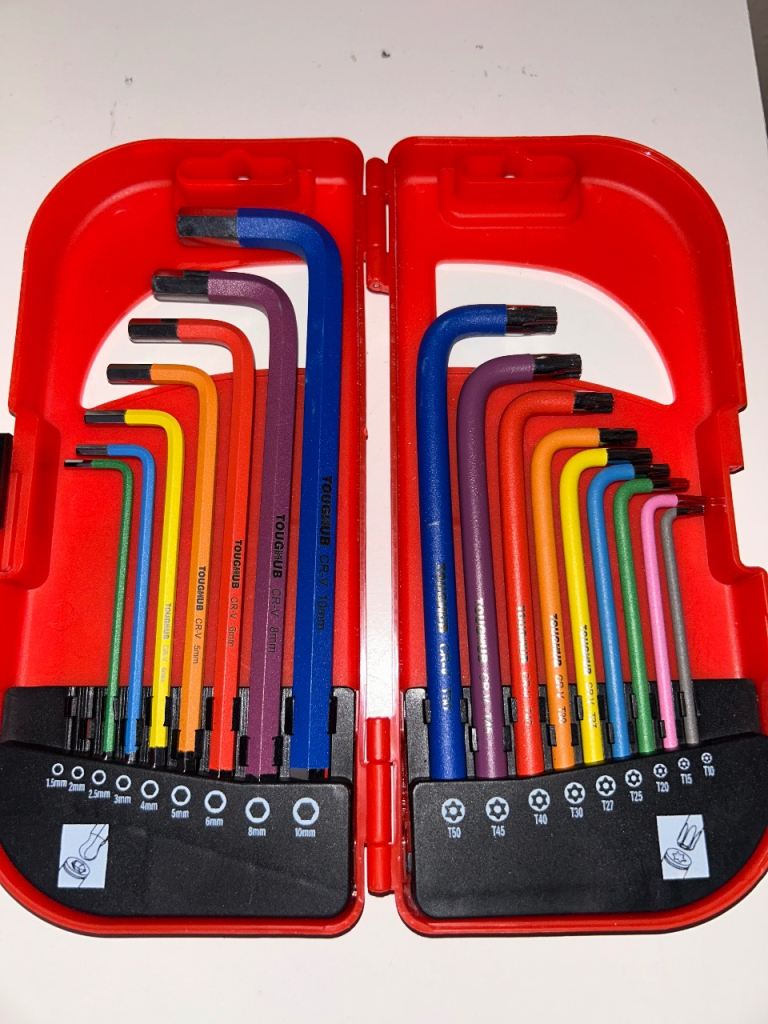 Heavy duty hex key set 