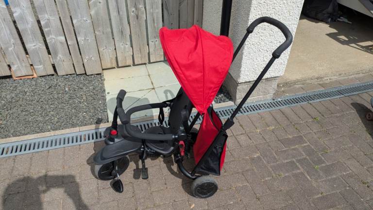 Kids Red Push Trike / Stroller – Good Condition