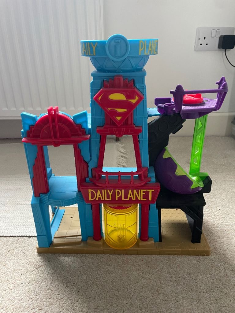 Imaginex toy bundle, superman, Batman & The Joker house