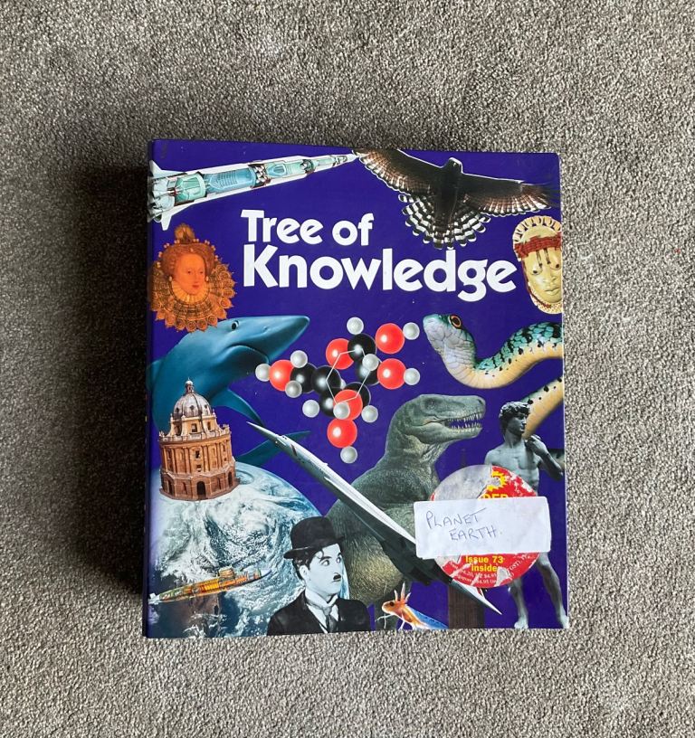 Vintage TREE OF KNOWLEDGE (planet earth) magazine folder book