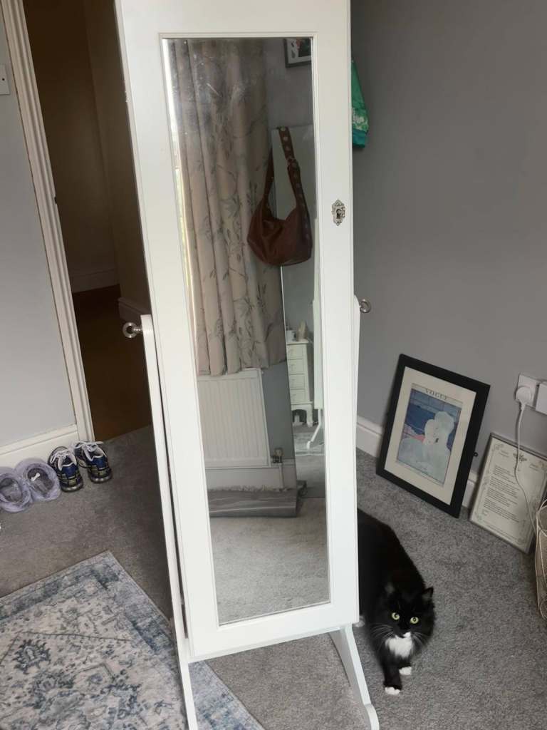 Mirrored jewellery cabinet