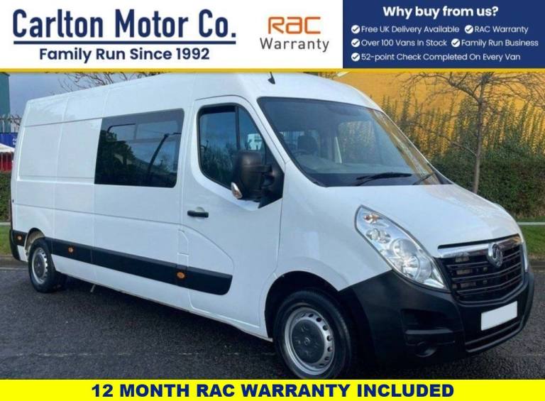 2016 Vauxhall Movano F3500 L3H2 [ WELFARE / CREW+TOILET ] Van LWB CDTI 125 Welfare Diesel Manual