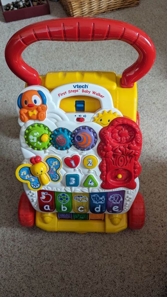 VTech First Steps Baby Walker – Multicoloured, Fair Condition