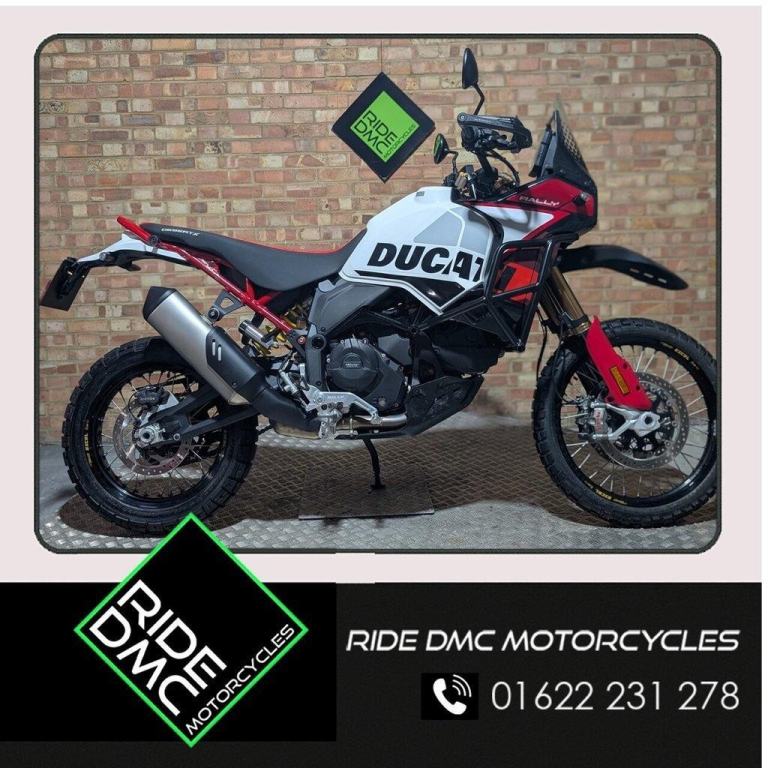 DUCATI DESERT X RALLY. DEC 24. ONLY 244 MILES. PERFECT BIKE WITH EXTRAS.