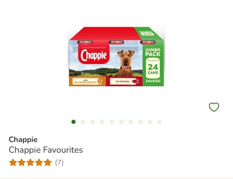Chappie wet food tray of 24 tins 