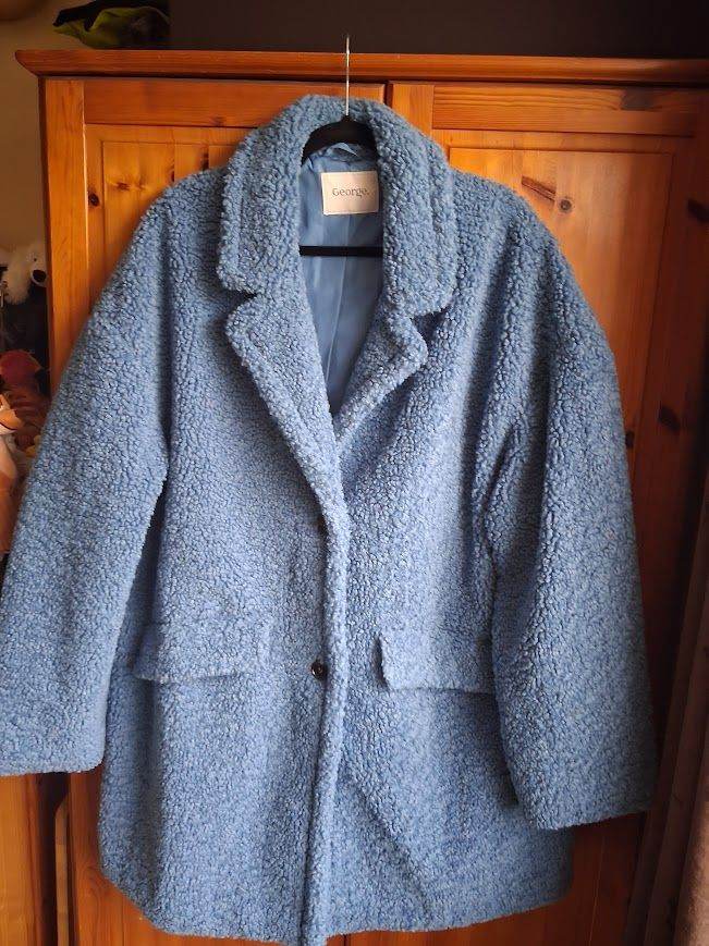 image for Lovely Blue Teddy Jacket - size 24 - collect Eccles on Sea 