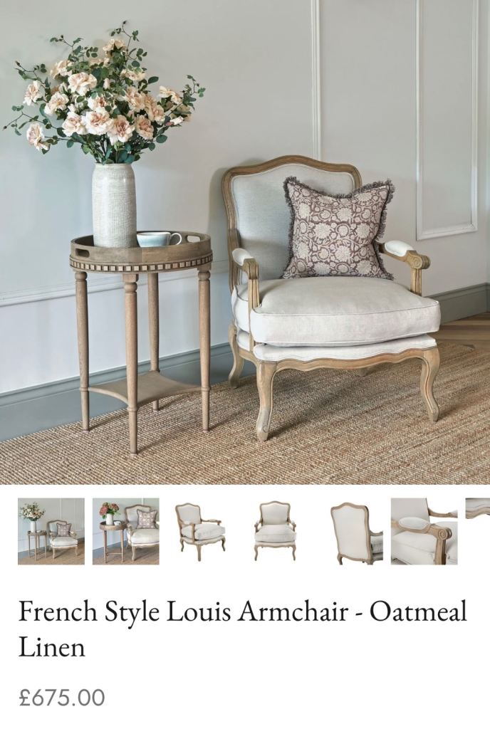 CLASSIC LOUIS BERGERE ARMCHAIR. Free delivery!!!