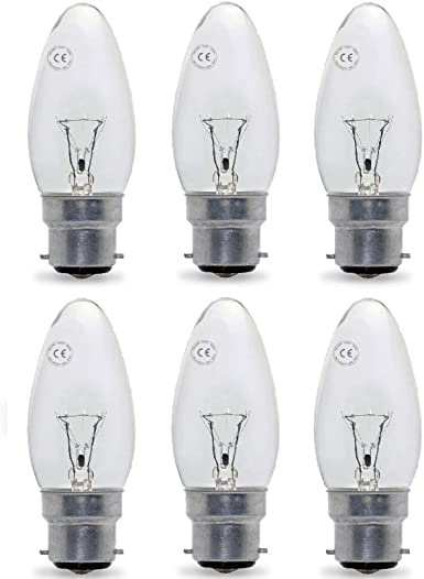 14 x 25W B22 Clear Candle Light Bayonet BC Lamp Light Bulbs