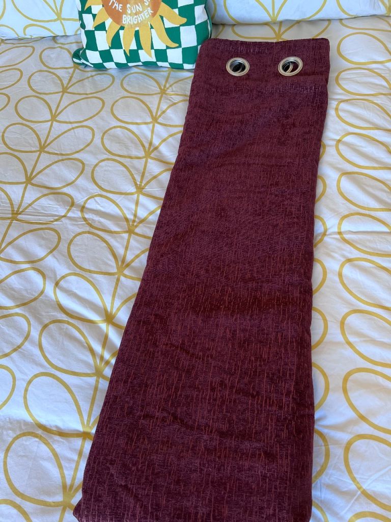 Next enhanced living burgundy red thermal blackout curtain 117 width x 183cm drop RRP £90 