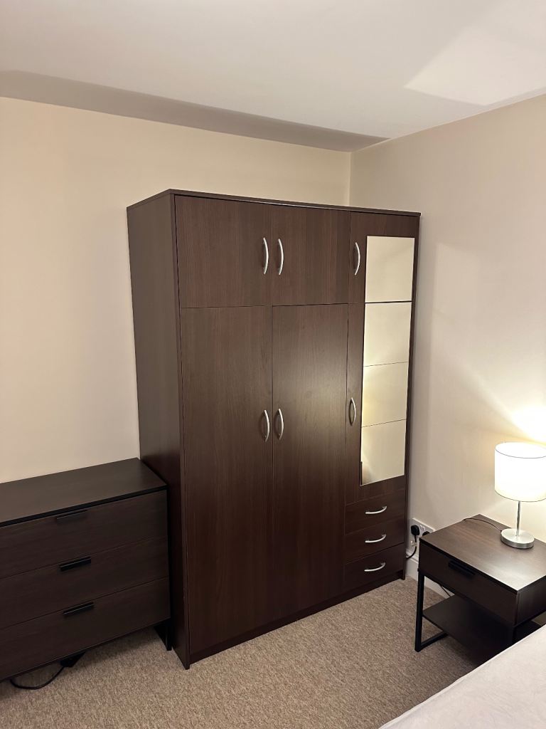 Large brown wardrobe
