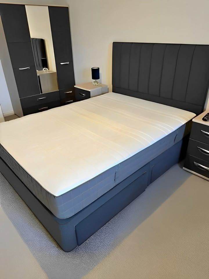 New Year Sale !! Brand new Double beds base with Headboard + Mattress 