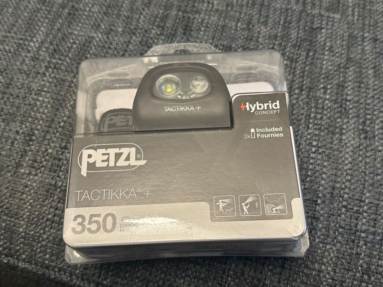 Petzl Tactikka + Plus LED Head Torch 350 Lumens Headlamp, Brand New, sealed.