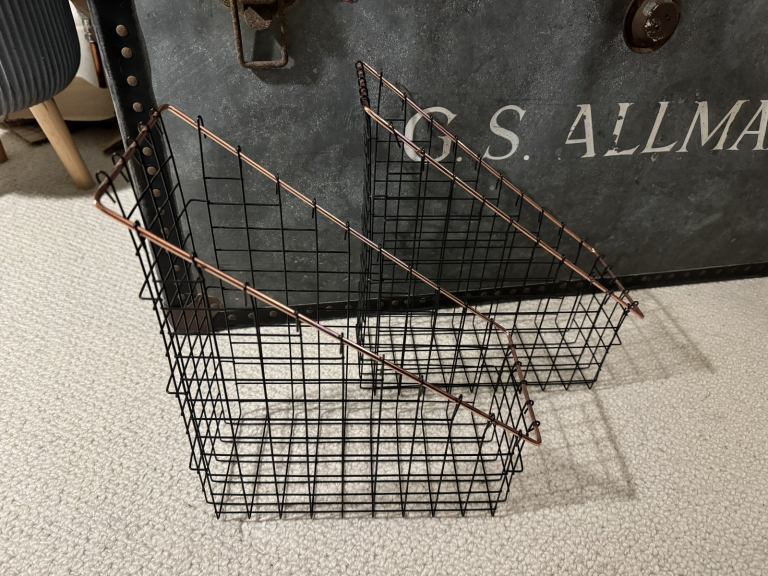 Copper and Black Wire Magazine Files/Rack/Holder x 2 Available - £5.00