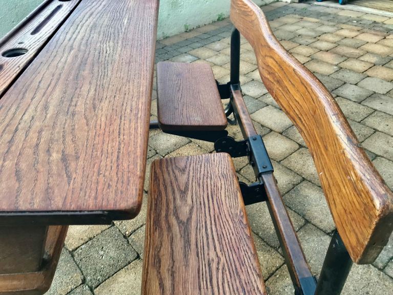 😎BEAUTIFUL 😎OLD SCHOOL DESK FROM STRANDTOWN PRIMARY SCHOOL 😎