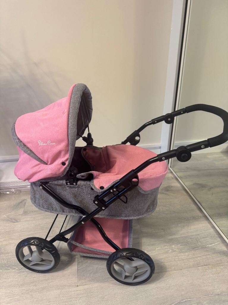 Silver Cross Baby Doll Pram Kids Girls Play Toy