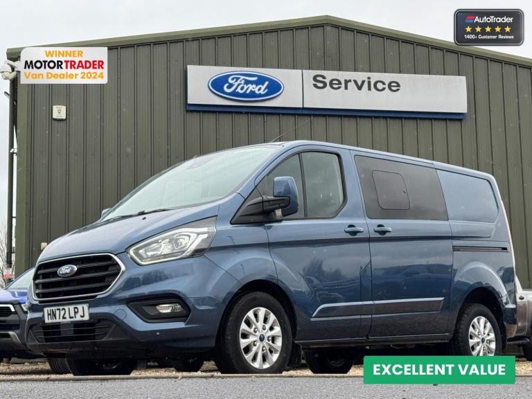 2022 Ford Transit Custom AUTO Crew Cab SWB L1H1 320 Limited DCIV Air Con Sensors Cruise EURO 6 Pa...