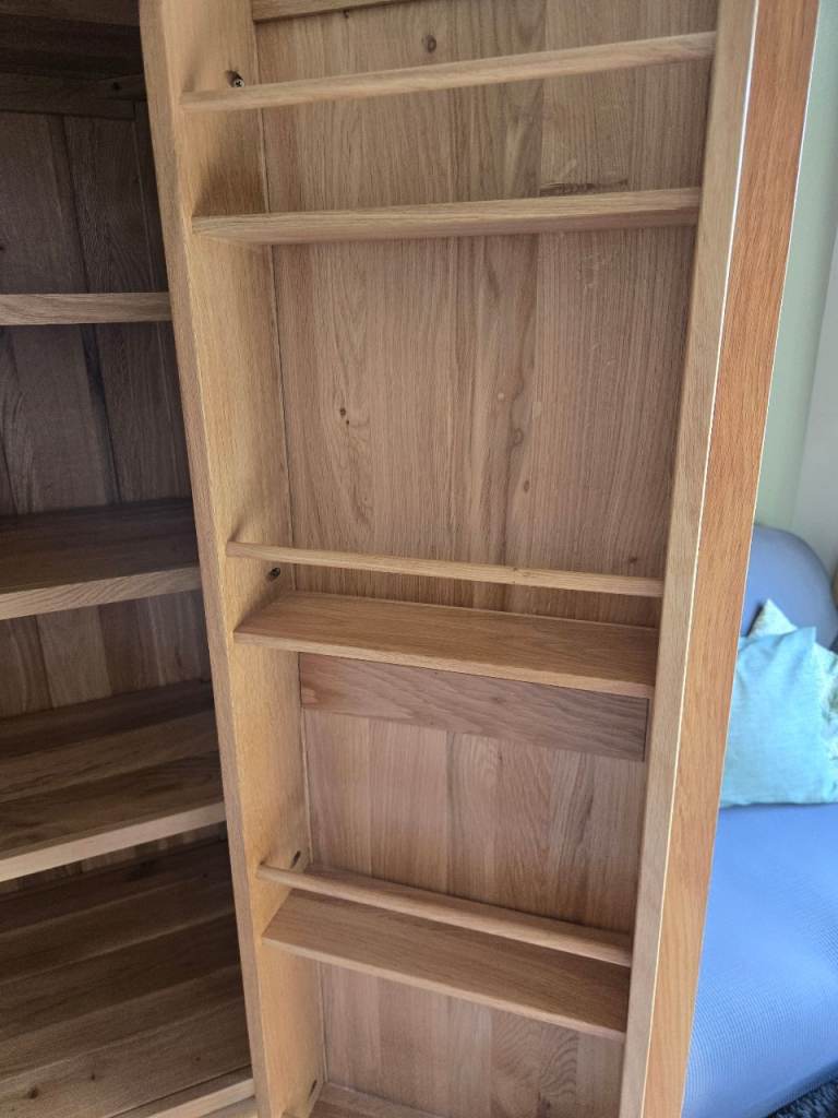 Solid oak double larder