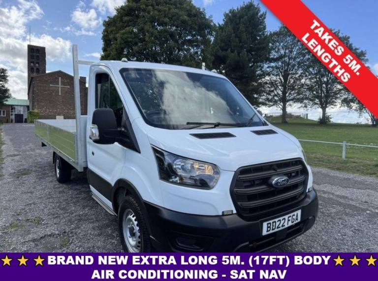 2022 Ford Transit 2.0 350 2.0 130ps 3.5t. XLWB 17ft (5.2m) Dropside, Air Con, Eu 6,  DROPSIDE Die...
