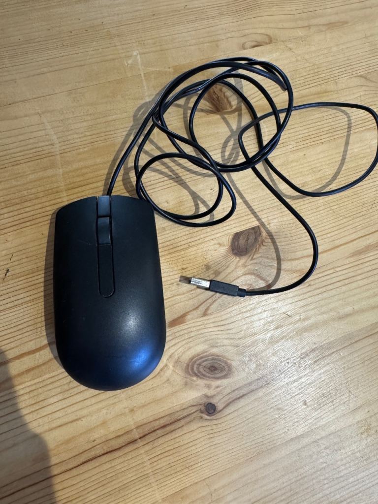 Dell Wired USB Mouse - Black, Good Condition