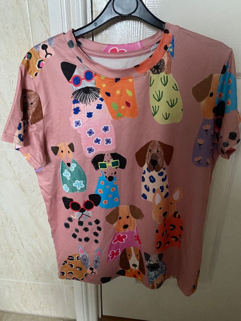 Ladies dog t-shirt- New
