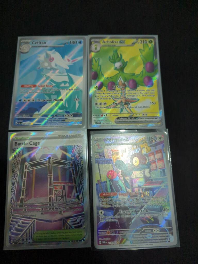 4 English full art pokemon cards 