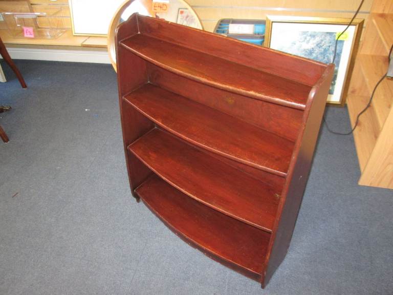 MAHOGANY FIXED SHELF UNIT at HAVEN TRUST CHARITY SHOP