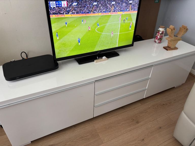 IKEA TV unit high gloss white