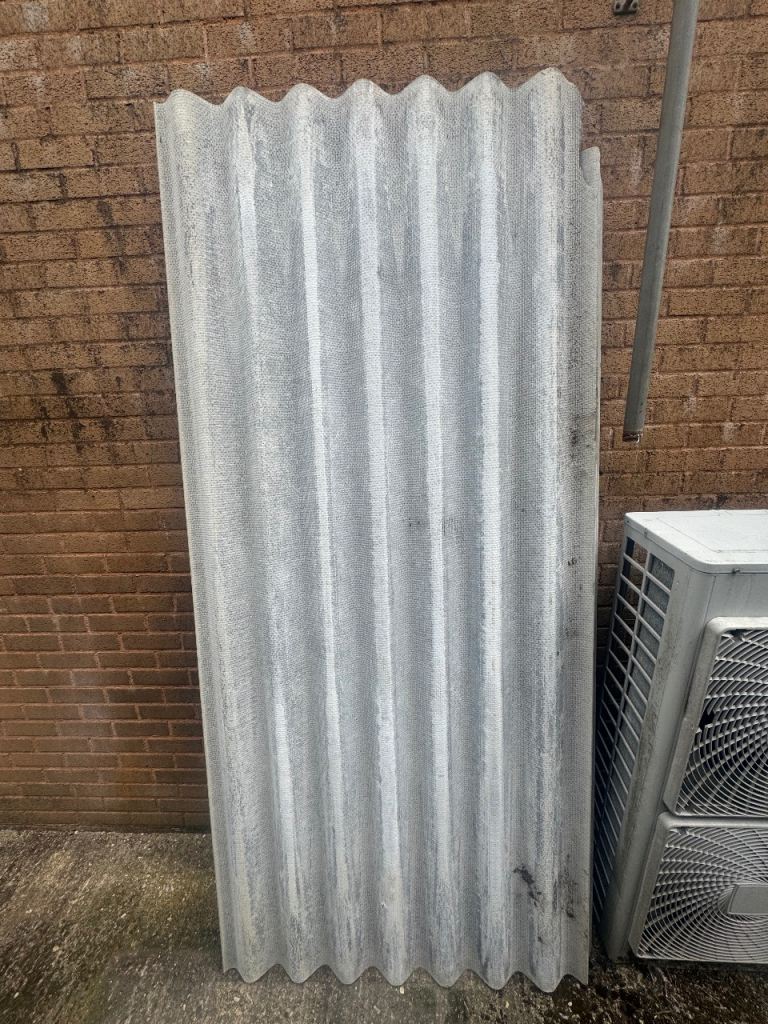 Corrugated Fibre Cement Sheet – Grey, Used Condition
