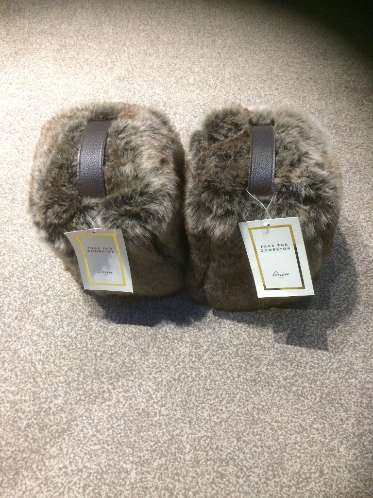 2 House Of Fraser Linea Home Furry Door Stoppers