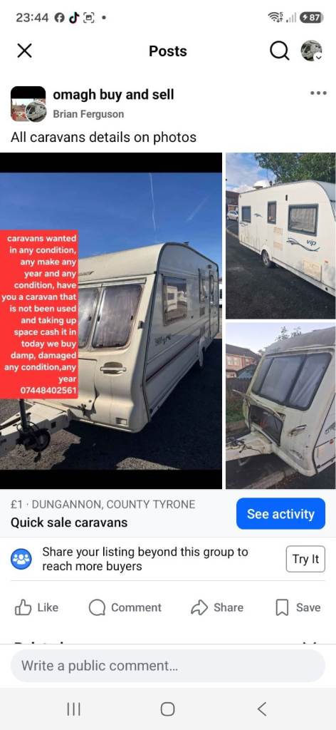 Quick sale caravans 
