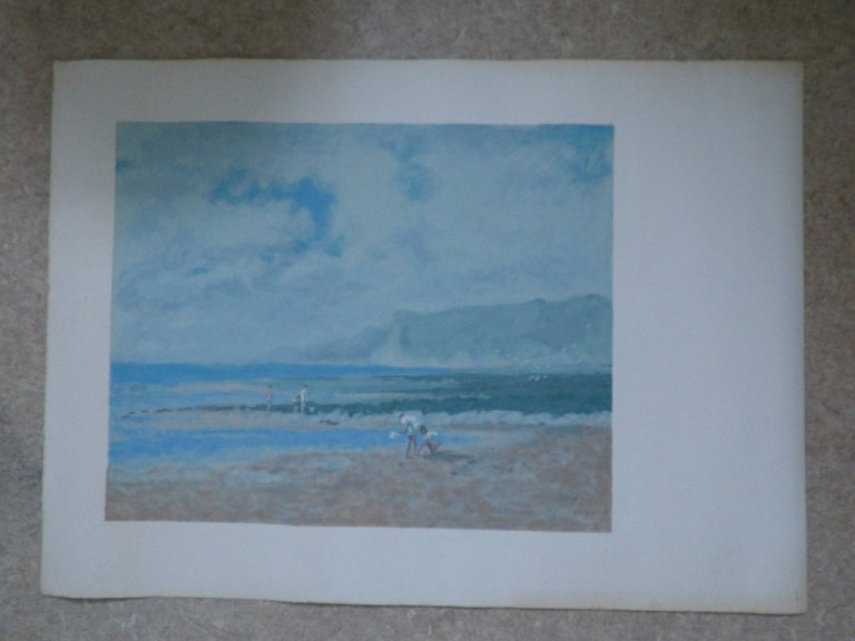 Vintage Seascape (Beach Scene) Print 1980s – Hand Printed Silkscreen