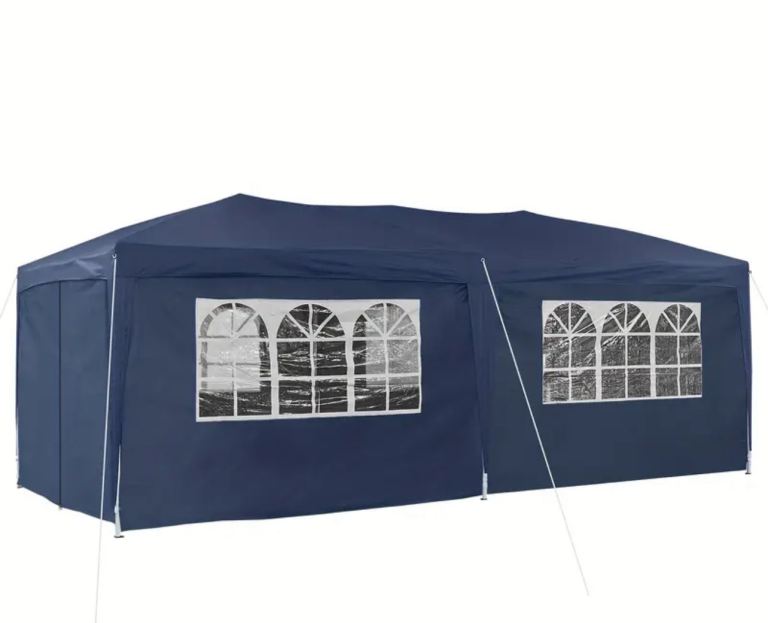 3 X 6 M Gazebo With 6 Side Panels Water Resistant Anti-UV Garden Gazebo Marquee