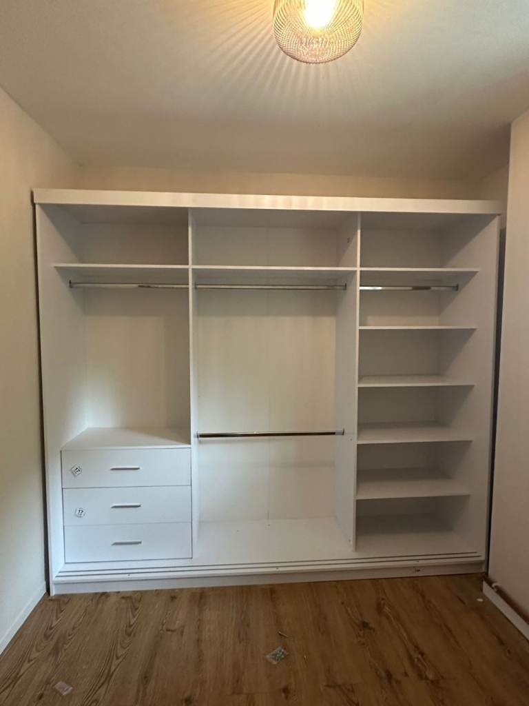 Premium Large Sliding Door Wardrobe MDF & High Gloss Mirror Wardrobes