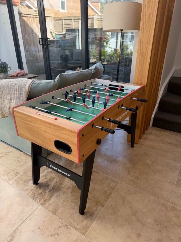 Modern Wooden Table Football / Foosball Table – Excellent Condition