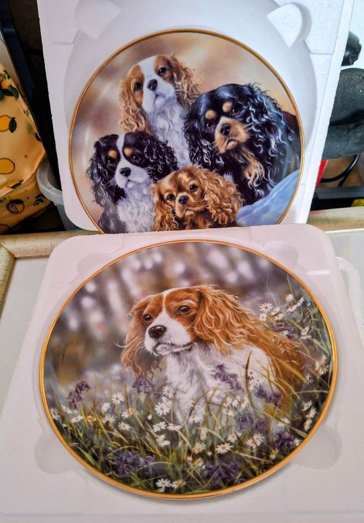 DANBURY MINT PLATES KING CHARLES CAVALIER SPANIELS PAUL DOYLE