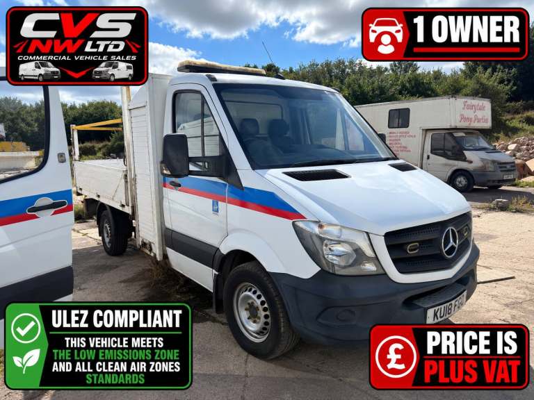 2018/18 MERCEDES SPRINTER 314CDI DROPSIDE/TOOLBOX BODY A/C EURO6 PRICE IS + VAT