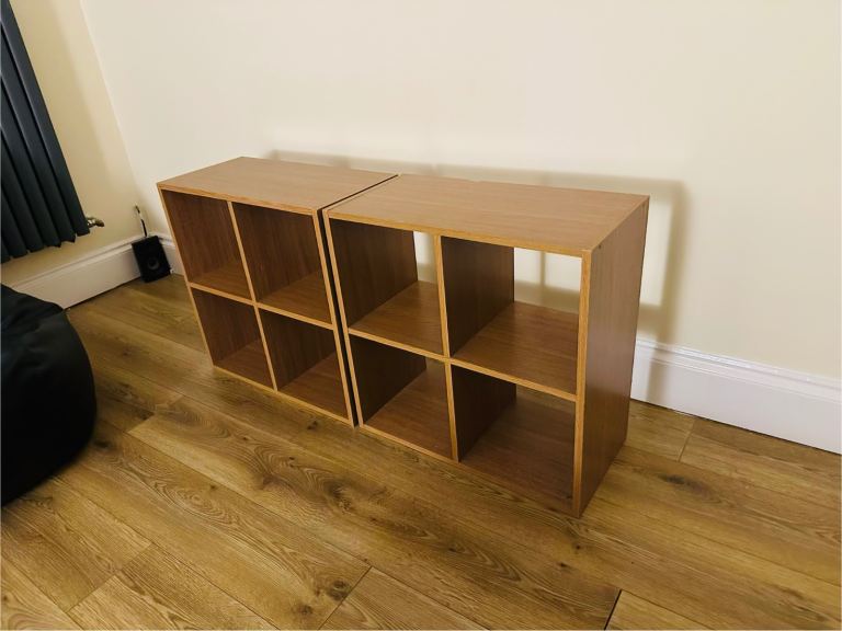 2x Cube Storage Units (Kallax Style) – 60x60cm – Good Condition