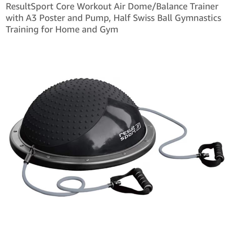ResultSport Balance Trainer Air Dome – Core Workout with Bands & Pump