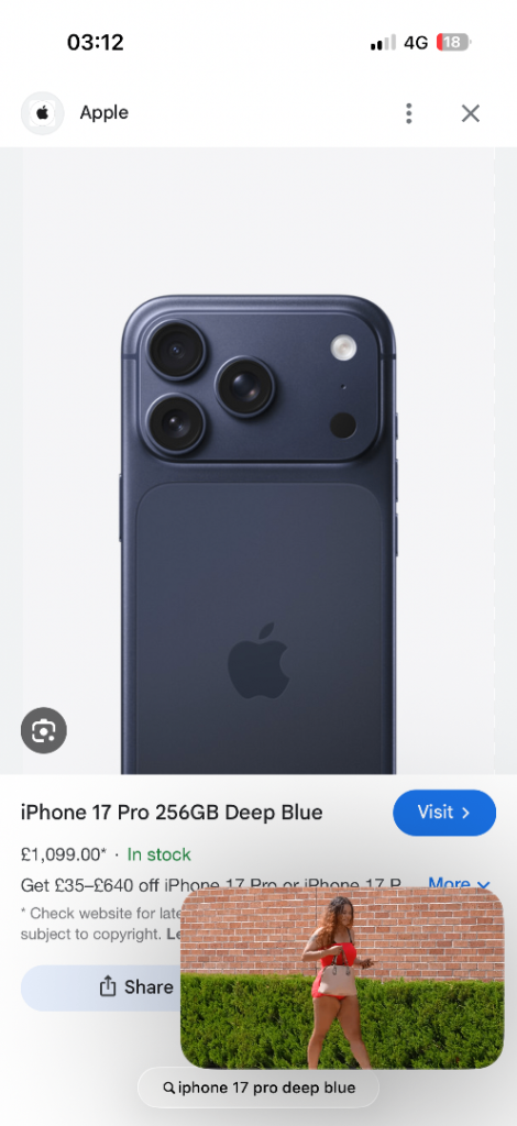 iPhone 17 pro unlocked 256gb boxed new deep blue 