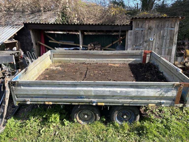 14ft Trailer Twin Axle With 10ft X 6ft Bed And Drop Down Sides