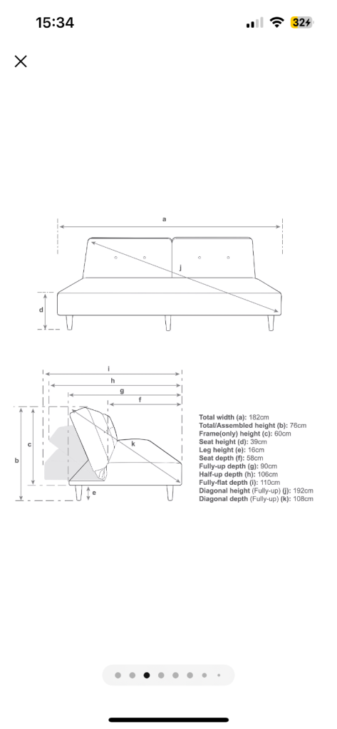 John Lewis Clapton Fixed Back Small Sofa Bed. Light leg, Fraser Steel Fabric